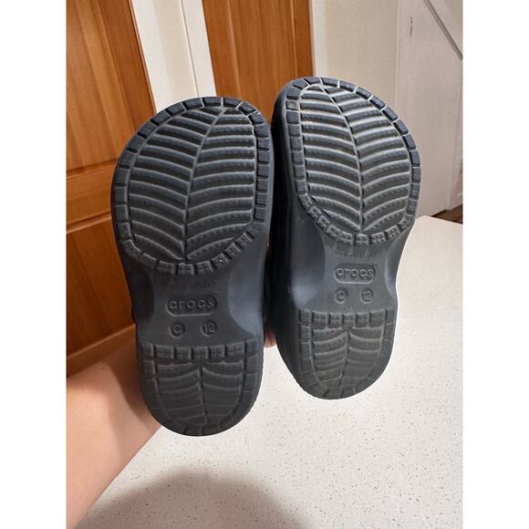 CROCS Kids Size 12 Navy Lined Clog Shoe - Picture 3 of 3